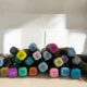 Set 80 markere cu varf dublu, culori diverse, geanta depozitare inclusa - imagine 21