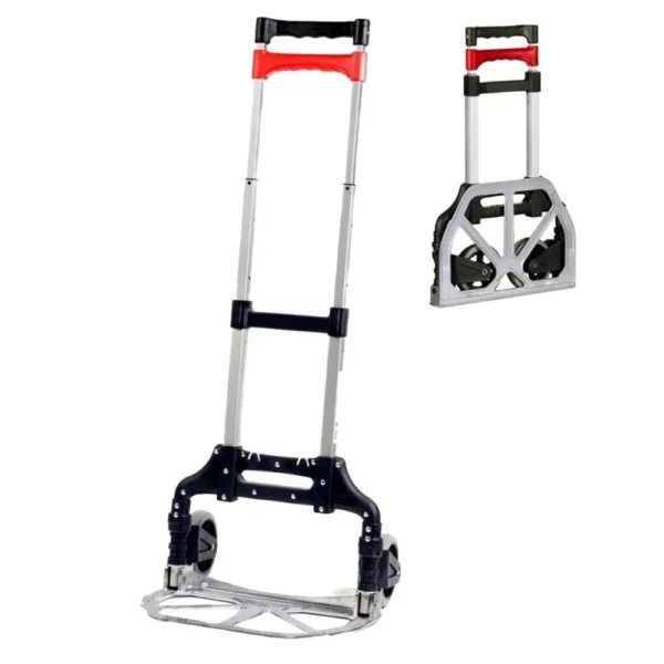 Carucior pliabil tip liza, transport marfa, inaltime reglabila, maxim 100 kg - imagine 7