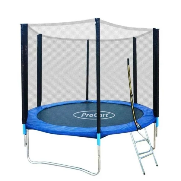 Trambulina copii, diametru 244 cm, plasa protectie laterala, cu scara acces, maxim 150 kg - imagine 2