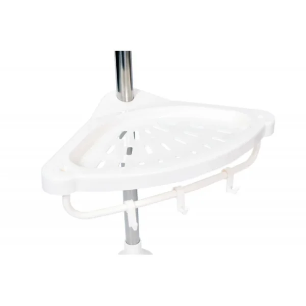 Raft pentru baie ajustabil 100-320 cm, 4 nivele, suport prosop, carlige - imagine 10