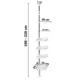 Raft pentru baie ajustabil 100-320 cm, 4 nivele, suport prosop, carlige - imagine 13