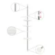 Raft pentru baie ajustabil 100-320 cm, 4 nivele, suport prosop, carlige - imagine 6
