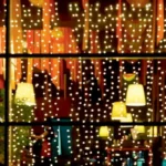 Perdea de lumini pentru exterior, 20 ghirlande/20 microled-uri, dimensiune 2x2 m
