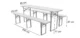 Set mobilier gradina/terasa, pliabil, 1 masa, 2 banci, 200 cm, Dortmund - imagine 11