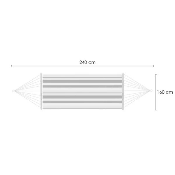 Hamac bumbac, max 200 kg, 240x160 cm, Ling, Strend Pro - imagine 3
