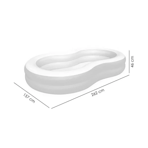 Piscina gonflabila, 262x157x46 cm, Bestway Big Lagoon Family - imagine 3
