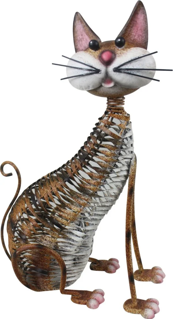 Decoratiune gradina, MagicHome, pisica, metalica, 30.5x16x40.5 cm - imagine 2