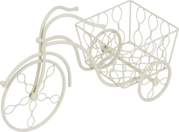 Suport metalic pentru ghiveci flori, MagicHome, model bicicleta, 52x22x32 cm - imagine 2