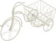Suport metalic pentru ghiveci flori, MagicHome, model bicicleta, 52x22x32 cm - imagine 2