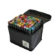 Set 80 markere cu varf dublu, culori diverse, geanta depozitare inclusa - imagine 26