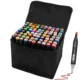 Set 80 markere cu varf dublu, culori diverse, geanta depozitare inclusa - imagine 31