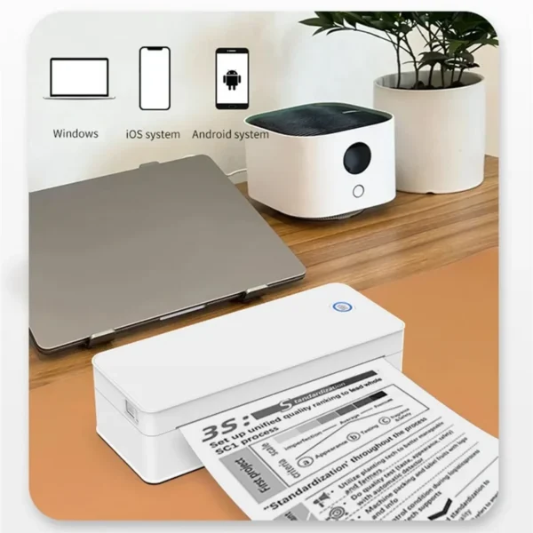 Imprimanta termica portabila a4, usb, bluetooth, 300 dpi, windows, android, ios - imagine 3