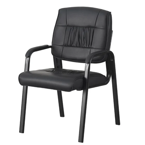 Scaun de conferinta, tapiterie piele ecologica si spuma, cotiere captusite, inaltime 91 cm - imagine 1