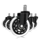 Set 5 roti pivotante pentru scaun de birou – universale, silentioase, silicon si cauciuc