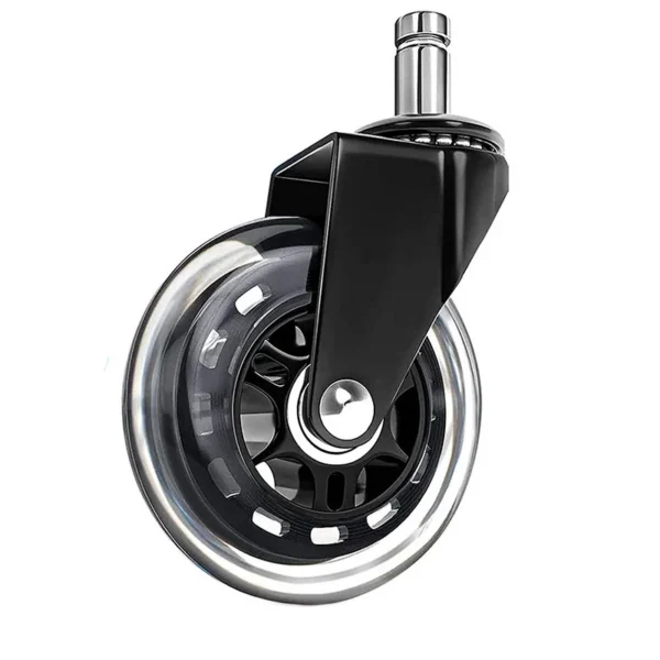 Set 5 roti pivotante pentru scaun de birou – universale, silentioase, silicon si cauciuc - imagine 6