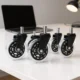 Set 5 roti pivotante pentru scaun de birou – universale, silentioase, silicon si cauciuc - imagine 8