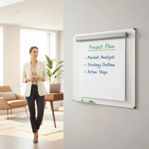 Suport magnetic pentru hartie flipchart, agatatori reglabile, 70 cm, procart - imagine 22