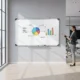 Tabla magnetica whiteboard 90x150 cm, rama aluminiu, tavita markere - imagine 22