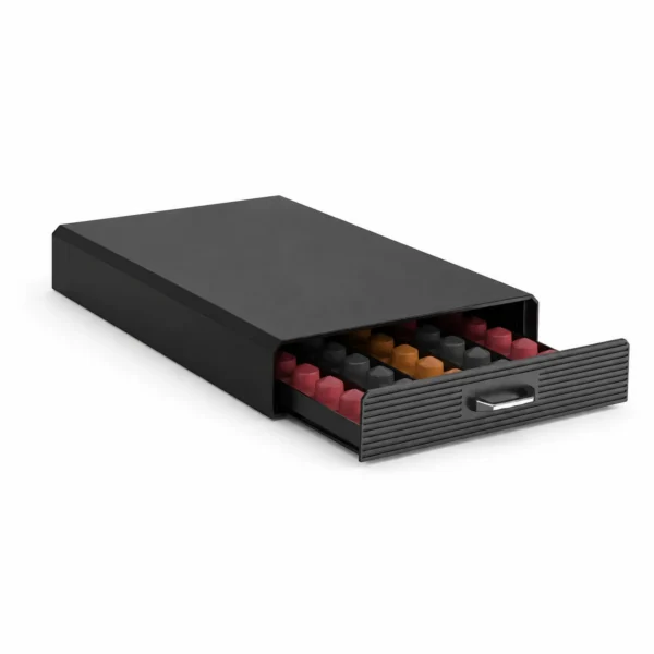 Sertar organizator pentru 50 capsule cafea nespresso, negru, 33x23x5.5 cm - imagine 9