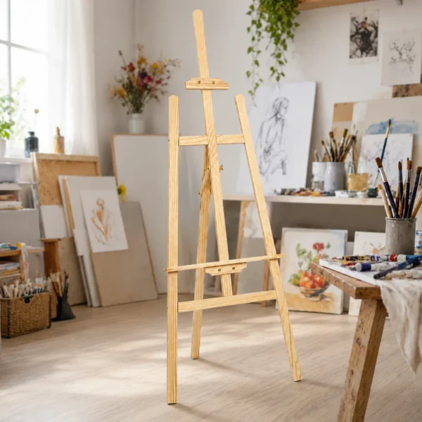 Sevalet din lemn pentru pictura 175x50, pliabil, inaltime ajustabilia maxim 175 cm - imagine 24