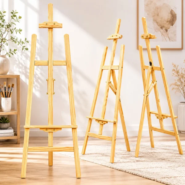 Sevalet din lemn pentru pictura 175x50, pliabil, inaltime ajustabilia maxim 175 cm - imagine 17