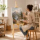Sevalet din lemn pentru pictura 175x50, pliabil, inaltime ajustabilia maxim 175 cm - imagine 16