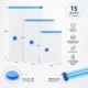 Saci pentru vidat, reutilizabili, 3 dimensiuni, transparenti, set 15 bucati - imagine 15
