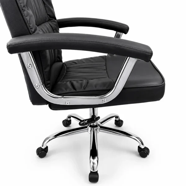 Scaun ergonomic directorial, inaltime reglabila 108-118 cm, rotativ, maxim 150 kg, negru - imagine 21