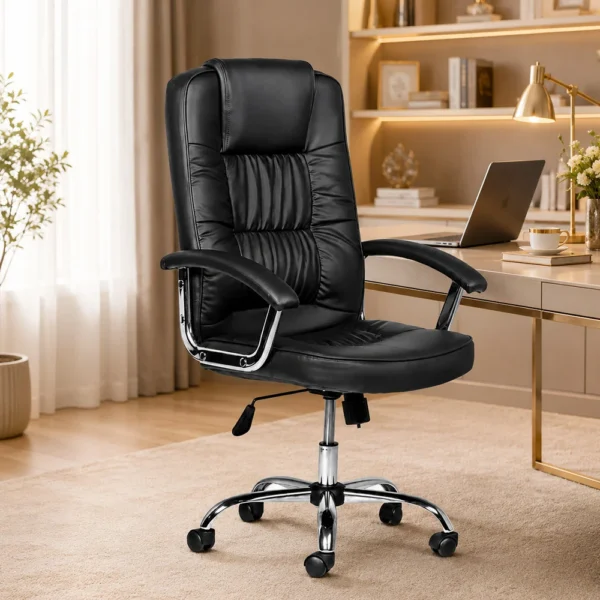Scaun ergonomic directorial, inaltime reglabila 108-118 cm, rotativ, maxim 150 kg, negru - imagine 15