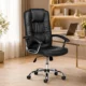 Scaun ergonomic directorial, inaltime reglabila 108-118 cm, rotativ, maxim 150 kg, negru - imagine 15