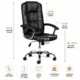 Scaun ergonomic directorial, inaltime reglabila 108-118 cm, rotativ, maxim 150 kg, negru - imagine 17