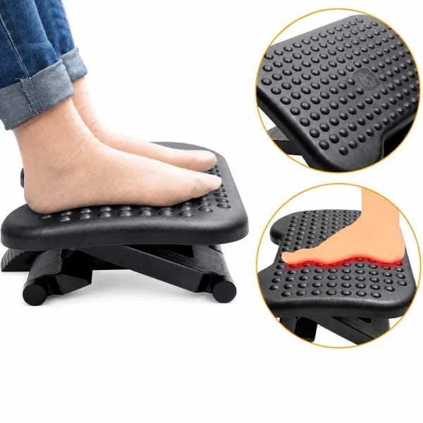 Suport ergonomic pentru picioare, antiderapant, inaltime reglabila, postura comoda birou - imagine 25