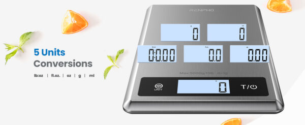 Cantar SMART Digital Nutritional de Bucatarie RENPHO Calibra 1 ,   Bluetooth, Calorii, Dieta si Fitness - imagine 11