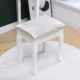Set masa de toaleta 140x80x40 cm, oglinda si scaun incluse, 5 sertare - imagine 15