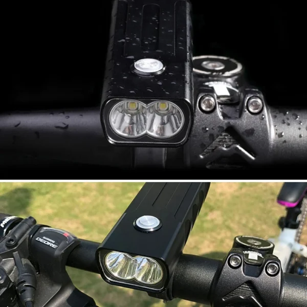 Far led bicicleta1000 lm, functie powerbank, reincarcabil usb, ipx4, 4800 mah - imagine 12