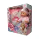 Papusa interactiva, bebelus care bea apa si face pipi, 6 accesorii, biberon, olita, 35 cm - imagine 2