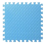 Covor puzzle xl, 60x60 cm, grosime 2 cm, spuma eva, 2 piese culoare albastru deschis