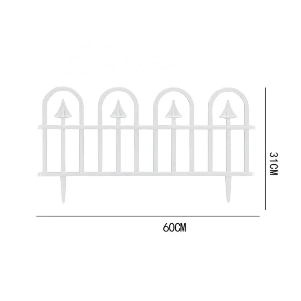 Gardulet pentru gradina, 60x31 cm, 4 segmente, posibilitate imbinare, pvc alb - imagine 3