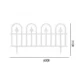 Gardulet pentru gradina, 60x31 cm, 4 segmente, posibilitate imbinare, pvc alb - imagine 3