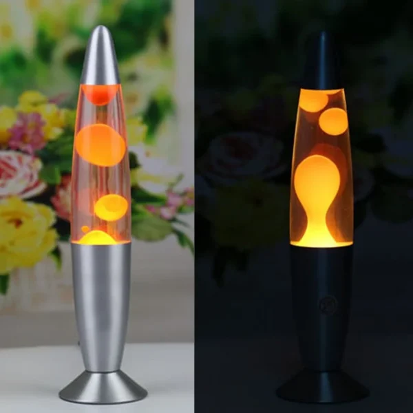 Lampa decorativa lava orange, 30w, inaltime 41 cm, alimentare priza - imagine 1