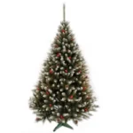 Brad artificial nins deluxe 220 cm – 119 ramuri, 751 ace - structura densa, baza 158 cm