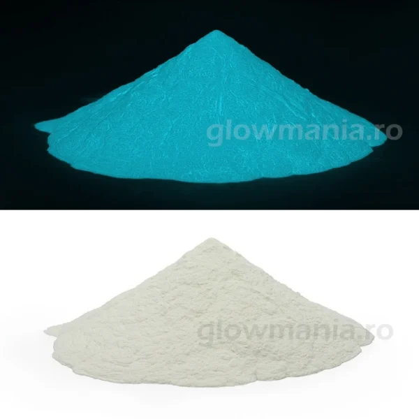 Pigment fosforescent aqua (turquoise) cantitate 1000 gr - imagine 2