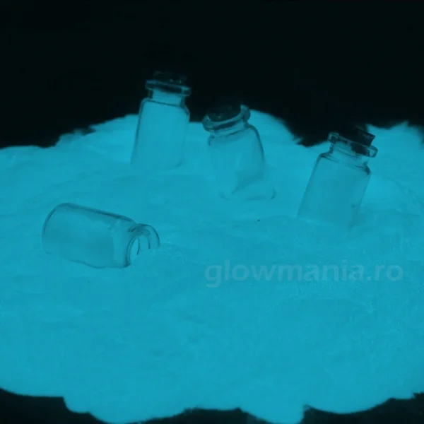 Pigment fosforescent aqua (turquoise) cantitate 1000 gr - imagine 4