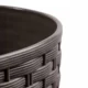 Ghiveci decorativ de flori, Prosperplast, Rato Round, rotund, maro, imitatie ratan, 25x22.4 cm - imagine 2