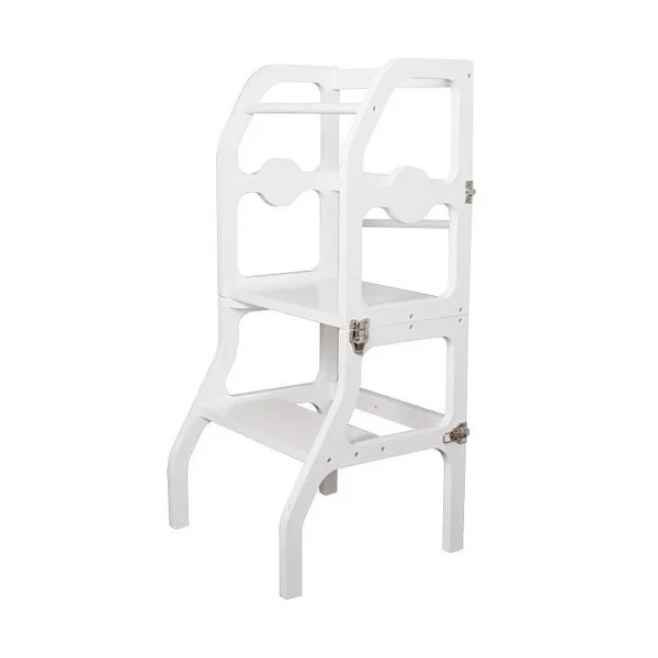 Scaun pliabil pentru copii, inaltator din lemn, 2 in 1 scaun si masa, learning tower - imagine 3