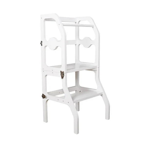 Scaun pliabil pentru copii, inaltator din lemn, 2 in 1 scaun si masa, learning tower - imagine 2