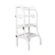 Scaun pliabil pentru copii, inaltator din lemn, 2 in 1 scaun si masa, learning tower - imagine 2