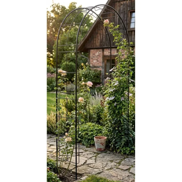 Arcada metalica, pergola, pentru gradina, 113x38x229 cm, Strend Pro - imagine 6