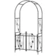 Arcada metalica, pergola pentru gradina, cu portita, 107x45x217 cm - imagine 3