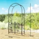 Arcada metalica, pergola pentru gradina, cu portita, 107x45x217 cm - imagine 9